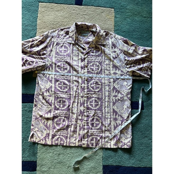 Mens Short Sleeve Button Up, sz L, Hawaiian style shirt - Picture 5 of 6